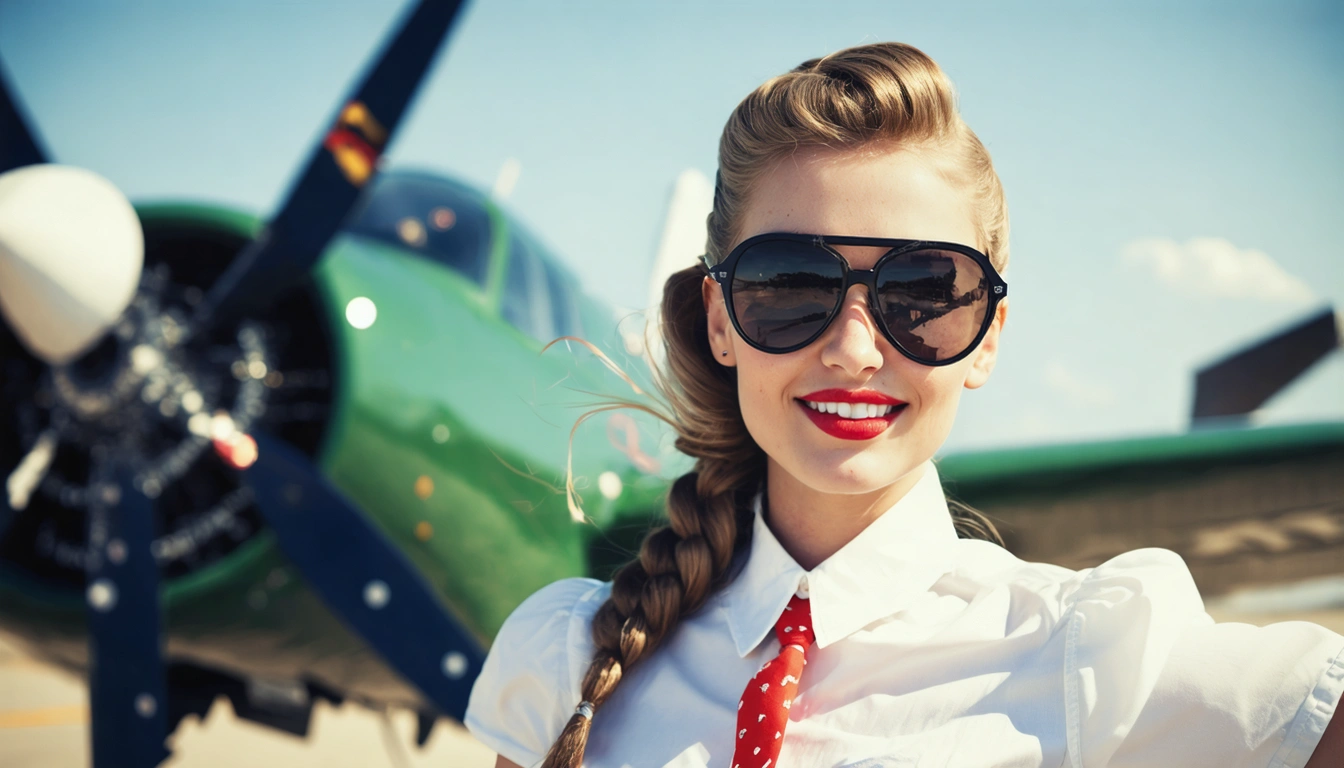 aviator Pin Up